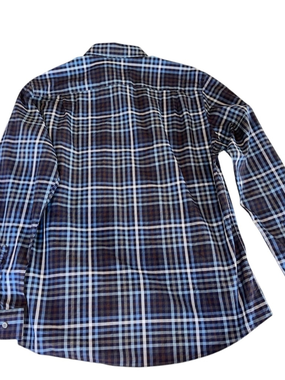 Rodd & Gunn Mens Shirt Cotton Blue Brown Plaid Long Sleeve Button Up Sz XL - Picture 4 of 9